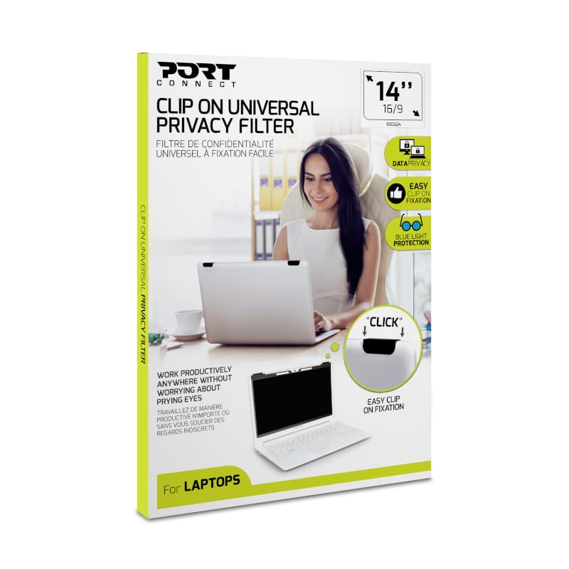Port Connect 2D Clip On Universal Privacy Filter 14"