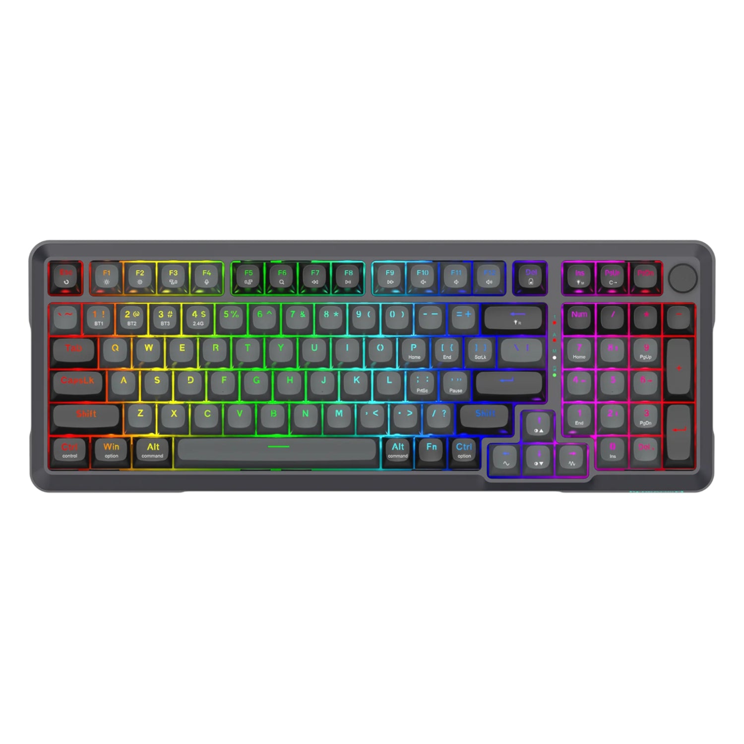 Redragon BRAGI PRO K688 98+1 Gasket Wireless Mechanical Keyboard (Triple Mode, RGB, Hot-Swappable, Cream Linear Switches)